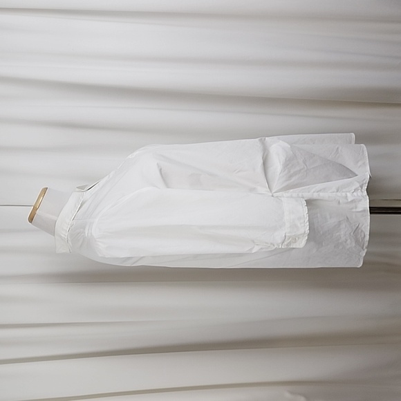 isabel Maternity by Ingrid & Isabel Side Pleated Popover Blouse White - Picture 4 of 14